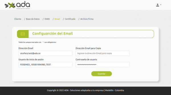  Sesión Email